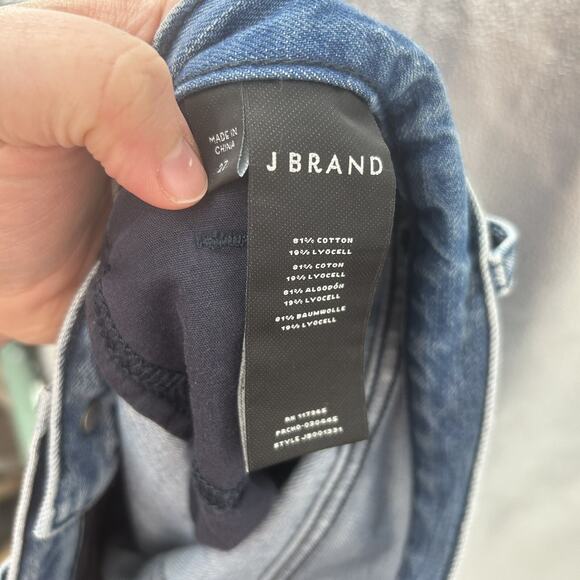 J Brand Straight Leg Button Fly Raw Hem Ankle Jeans Size 27 - Picture 7 of 8